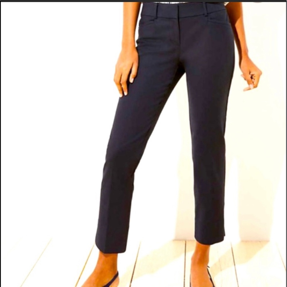 LOFT Marissa tuxedo style pant (ruffle down side)